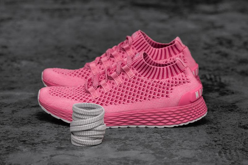 Pink Nobull Bright Knit Runner Men's Running Shoes | CA Y1084X